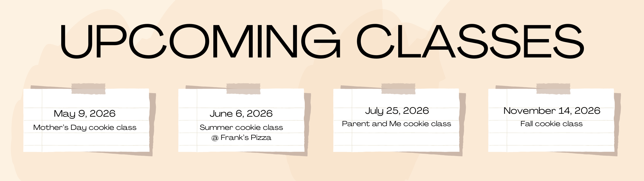 2026 Upcoming Classes